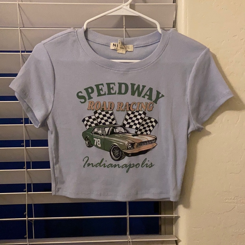 nixie speedway cropped t shirt